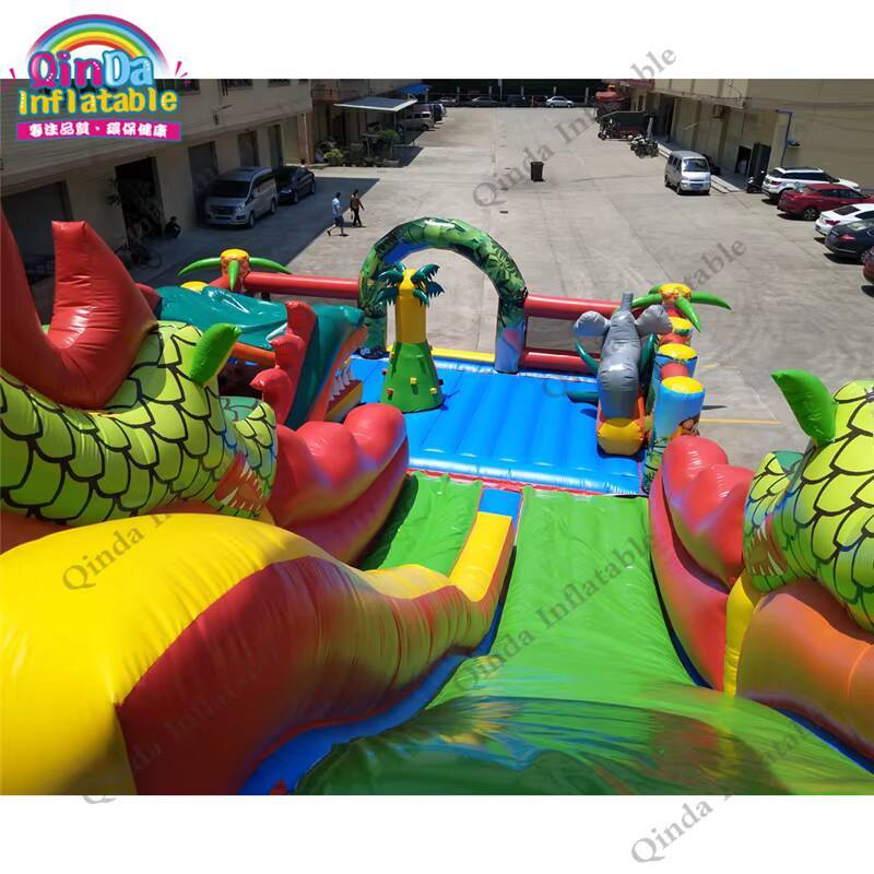 ปราสาทลมเป่าขนาดใหญ่ 17*11 เมต - Kids Outdoor Jumping Castle บทวิจารณ์และราคา