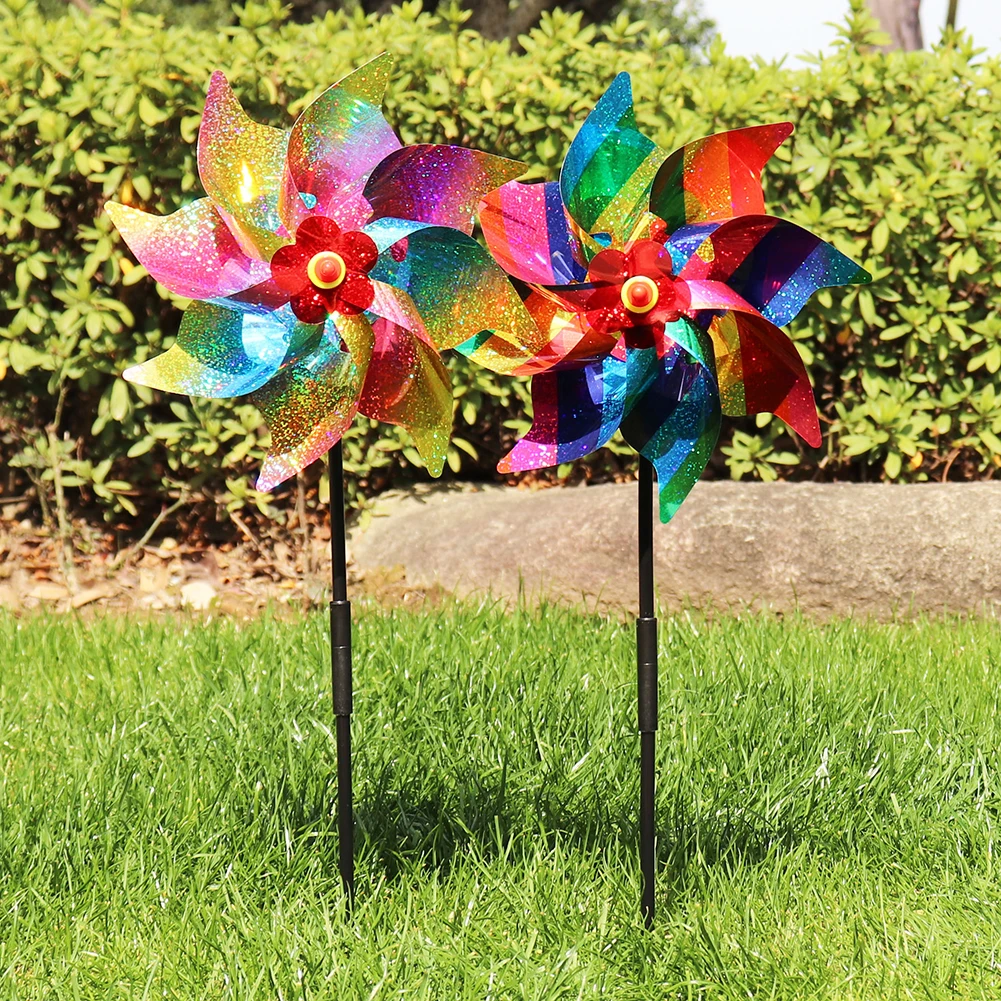 Windmill Bird Repellent ตกแต่ง - Kids Outdoor Yard บทวิจารณ์และราคา