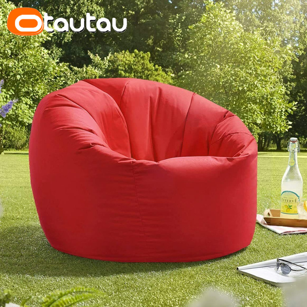 OTAUTAU กันน้ํากลางแจ้ง Bean B - Kids Outdoor Lounge Chair With Umbrella บทวิจารณ์และราคา