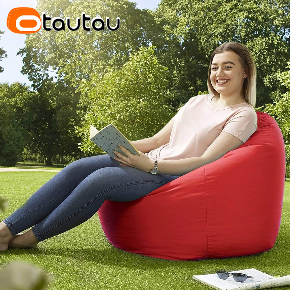 OTAUTAU กันน้ํากลางแจ้ง Bean B - Kids Outdoor Lounge Chair With Umbrella บทวิจารณ์และราคา